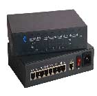 永高電子 OCTOPUS3000 1-8口插卡式光隔RS-485/422總線分割集中器