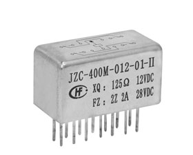 宏發電聲 1/2晶體罩四組轉換觸點密封電磁繼電器JZC-400M