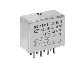1/5立方英寸有瞬態抑制兩組轉換觸點密封電磁繼電器 JQC-2105M