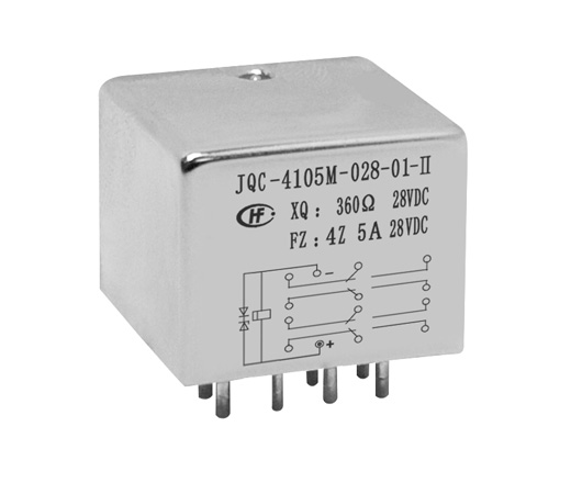 2/5立方英寸有瞬態抑制四組轉換觸點密封電磁繼電器JQC-4105M