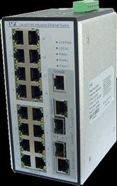 TSC Carat5518E系列網管型卡軌式工業冗余環網交換機