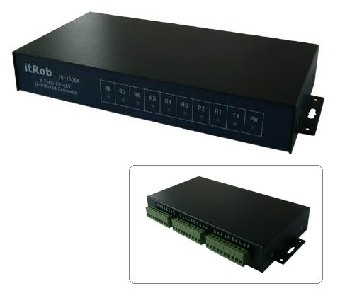 異特路 IR-1308A:工業(yè)級8口RS-485隔離分配器(主從隔離)